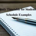 Daily Study Timetable for Students – Study Schedule Examples