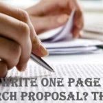 How To Write One Page Research Proposal? Things To Follow